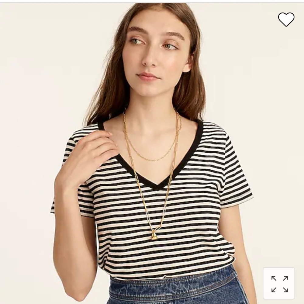 J.Crew vintage cotton V-neck T-shirt NWT